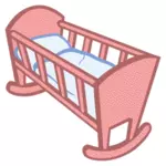Baby cradle vector