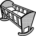 Illustration of spotty baby cot