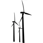 Sylwetka turbin wiatrowych
