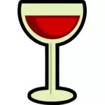Imagem vetorial de copo cheio de vinho