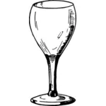 Lege wijnglas