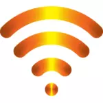 Gele pictogram voor de draadloze