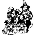 Witches and pumpkins