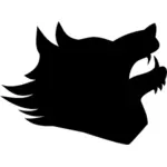 Wolf profiel silhouet