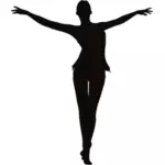 Stretching ballerina beeld
