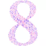 Simboli femminili in numero otto