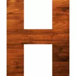 나무 질감 알파벳 H
