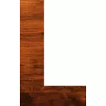 Wood texture alphabet L