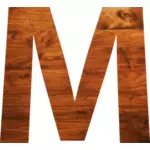 Alfabeto di legno di struttura M