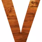 Woode Buchstabe V