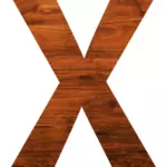 Holzstruktur im Alphabet X