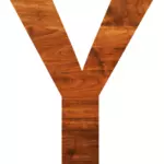 Litera Y w stylu drewnianych