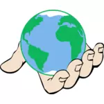 Erde Globus in der hand