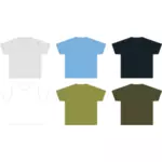Ukuran XL kosong t-shirt template gambar vektor