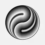 Ilustrasi sederhana simbol Cina tradisional