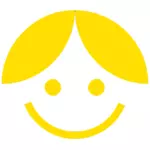 Žlutá Cartoon Girl-Boy
