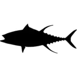 Ton balığı siluet vektör