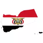 Drapeau de carte Yémen
