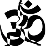 Yoga dengan Om simbol