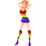 ألوان المثليات والمثليين ومزدوجي الميل الجنسي ومغايري الهوية الجنسانية على سيدة