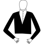 Vector image of faceless man in suit