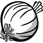 Image of onion in black and white