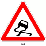 湿滑的道路标志