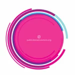 Lingkaran merah muda abstrak grafis
