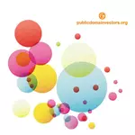 Colorful bubbles vector graphics
