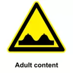 Adult content warning sign
