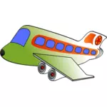 Kreskówka obraz samolotu pasażerskiego