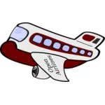 एक हवाई जहाज का कार्टून वेक्टर छवि