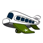 Samolotem wojskowym kreskówka wektor