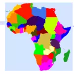Afrika en de landen van vectorafbeeldingen