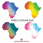 Afryka kolor mapa