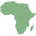 Peta Afrika dengan negara-negara dalam silinder daerah yang sama proyeksi vektor klip seni