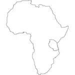 Immagine vettoriale della mappa dell'Africa mostrando la Repubblica unita di Tanzania