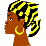 Afrikanska damens huvud