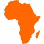 Peta benua Afrika vektor klip seni