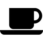 Svart kaffe-ikonen