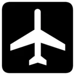 Aeropuerto signo vector imagen