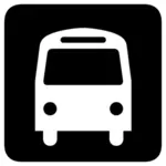 Ilustración del vector de señal de parada de autobús
