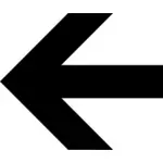 AIGA linkerpijl teken vector afbeelding
