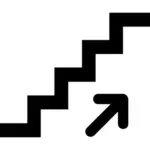 Escaleras AIGA '' arriba '' signo vector de la imagen