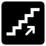 Stairs '' up '' sign vector image