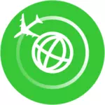 Groen reizen pictogram