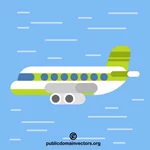 Vliegtuig in de lucht vector illustraties