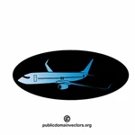 Bir uçağın vektör klipsi resmi