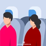 Passagers dans l'avion