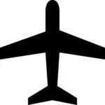 Icono negro del aeropuerto